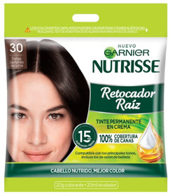Imagen de NUTRISSE RETOCADOR RAIZ 30 CASTAÑOS OSCUROS [20gr+20ml]