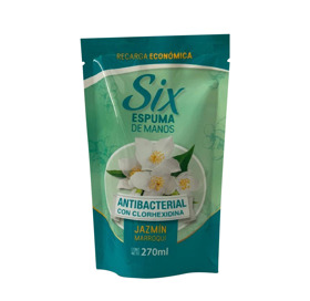 Imagen de SIX MANOS ESPUMA JAZMIN MARROQUI RECARGA DOYPACK [270 ml]