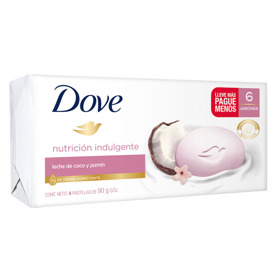 Imagen de DOVE JABON LECHE DE COCO PACK 25% dto. 6x90 gr