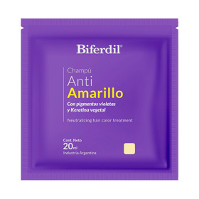 Imagen de BIFERDIL SHAMPOO ANTI AMARILLO SACHET (20 ml)
