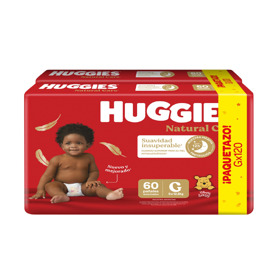 Imagen de HUGGIES NATURAL CARE PACK AHORRO G G [120 uni.]