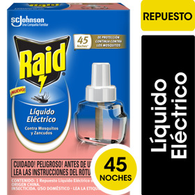 Imagen de RAID 45 NOCHES REPUESTO LIQUIDO FLORAL [32,9 ml]