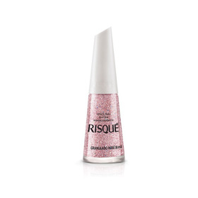 Imagen de RISQUE ESMALTE GLITTER GRANULADO ROSE [8 ml]