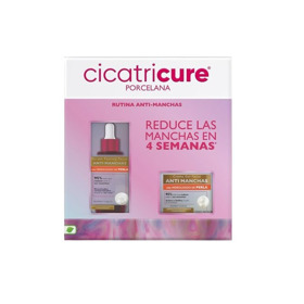 Imagen de CICATRICURE ANTIMANCHAS PORCELANA SERUM PEELING + CREMA GEL PACK [30+50gr]