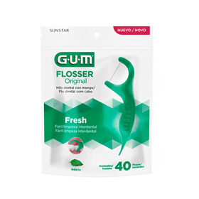 Imagen de GUM HILO DENTAL MANGO FLOSSER SABOR MENTA 894RY [40 uni.]