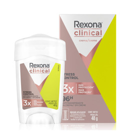 Imagen de REXONA BARRA ANTITR. CLINICAL STRESS CONTROL SOLID CREMA FEMENINO 48 gr